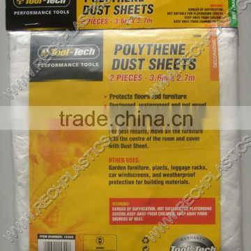 plastic/dust sheet for floor covering