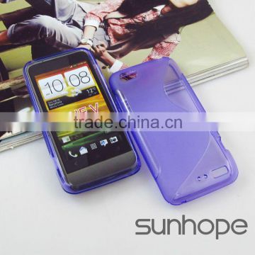 s-line tpu case for HTC one v mobile phone case oneV case