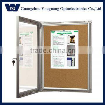 Wall-mounted Slim Key Lockable Cork Boards Poster Frames with Polycarbonate Lens