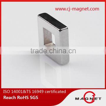 N30SH N45SH magnet with hole ndfeb/neodymium magnet certificated by ISO14001, ISO9001, ISO/TS16949