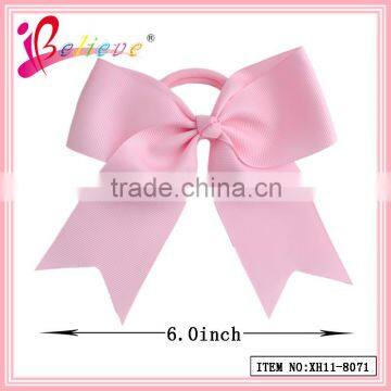 Small order accept factory wholesale large ribbon bow elastic hair bands for teenagers (XH11-8071)