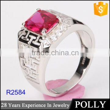 china factory custom men's ring gemstone big stone ring designs mens