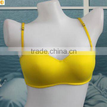 Latest Fresh Yellow Big Cup Ladies Gym Wear photo-3