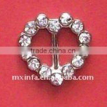 Small Heart shape rhinestone buckles