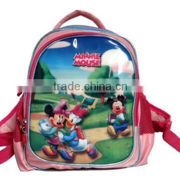 custom cute cartoon Minnie Mouse school bag for children