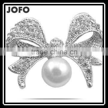 Best Selling Sweet High-Grade Korean Bow Of Pearl Zircon Brooch