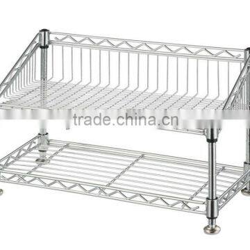 2 Tiers Chrome Light Duty Wire Shelves