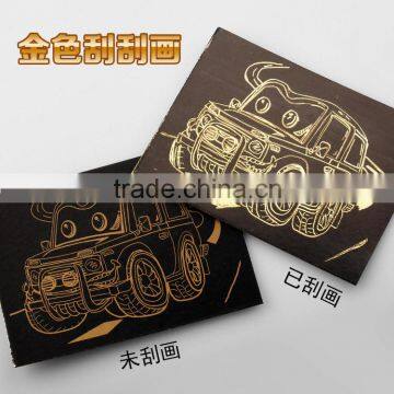 Gold engraving art foil Paper Sheet Scratch