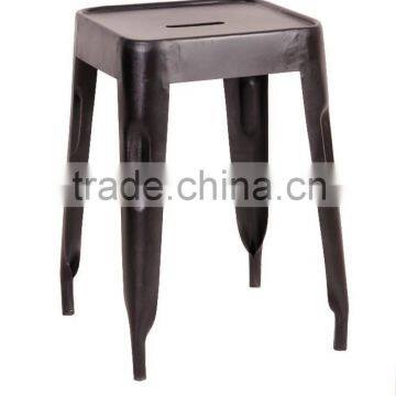 INDIA RETRO IRON STOOL BLACK , INDUSTRIAL STOOL