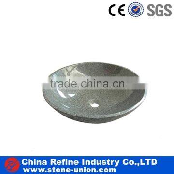 Stone vessel light green marble wash sink