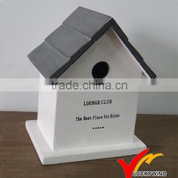 hand paint white cute wood bird house best products for import