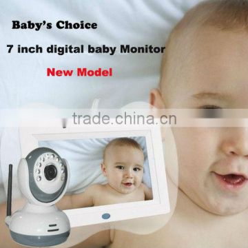 32G wireless quad DVR 7" LCD digtial wireless baby monitors