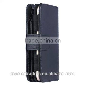 Cheap Multi Function Litchi Grain Stand Wallet PU Leather Case With Card Slot And PC Back Cover For 5 Inch Mobile Phone MT-3681 photo-4