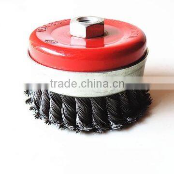 4" Abrasive Cup Bowl Steel Brush Wire, Cup Brushes-twisted wire