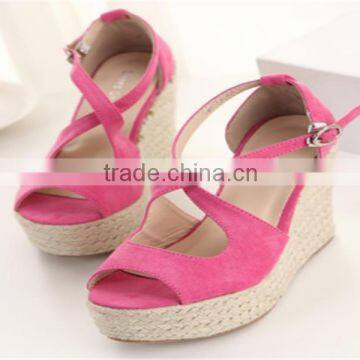 shoes factory china wedge shoes New design rubber wedge sandals