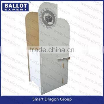 2016 newest JYL SE-TDC010 plastic cardboard floor ballot display booth with mulipurpose