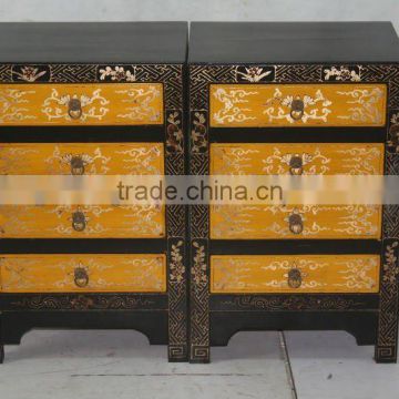 beautiful painted gold drawing bedroom night table/bedstand