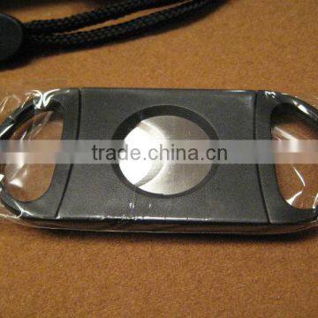 black stainless steel cigar cutter