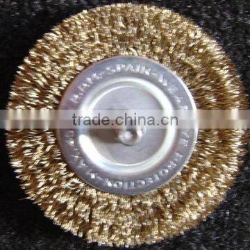 Circular brush-crimped wire( brass-coated) with shank