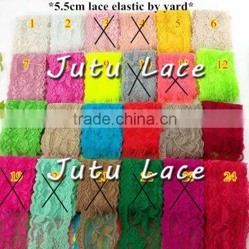 5.5 cm elastic lace fabric, lace dress sleeve, lady lace scarves, lace clithing material