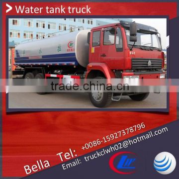 HOWO 20000 liter potable water tank truck, 20m3 water tanker transport truck