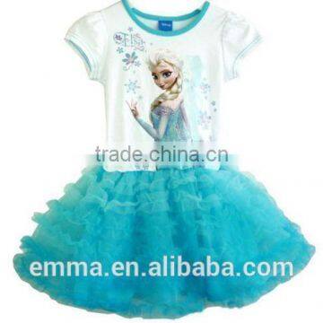 Wholesale elsa frozen dress elsa costume for children BC2036