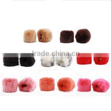 Sya warm winter warm colorful faux fur wrist