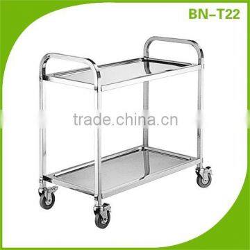 BN-T22 mobile catering equipment 2 tiers assembled food sevice trolley