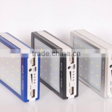 Dual USB Output Solar Panel Energy Charger Power Bank S003 Solar power bank high capacity