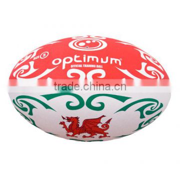 custom high quality rubber rugby balls pvc rugby balls