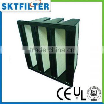 medium efficiency V bank air purifier filter