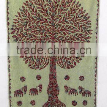 Beautiful hand block printed Tree of life hand embroidered home decoration wall hanging