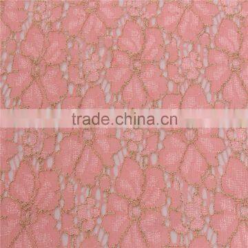 2015 African Gold Cord Cotton Guipure Lace Fabric photo-5