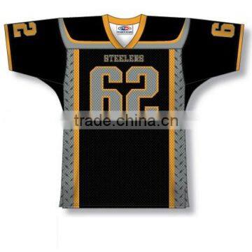 Polyester Spandex Custom Sublimated Steelers American Football Jersey/Shirt