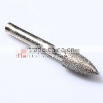 Diamond Burr Bits Drill Abrading Head Flame Shaped Head Grinding Diamond Burr Bits Set
