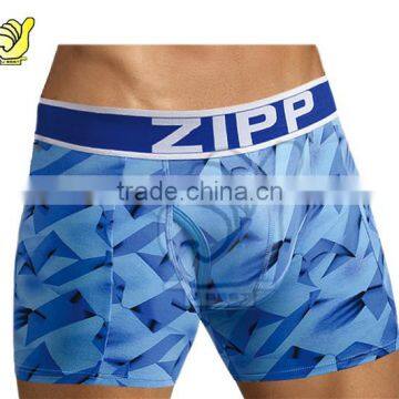 Cotton men's sexy printing boxer briefs fashion underwear manufacturers personalized size men's sexy short