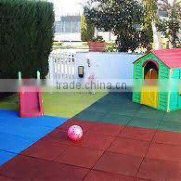 Rubber tiles outdoor playground