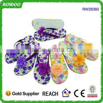 Ladies mid height PVC Flip Flops with all print