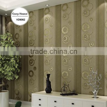 hottest deep embossed pvc coated wallpaper, grape purple modern circle wall mural for teenage , beautiful wall mural warehouse