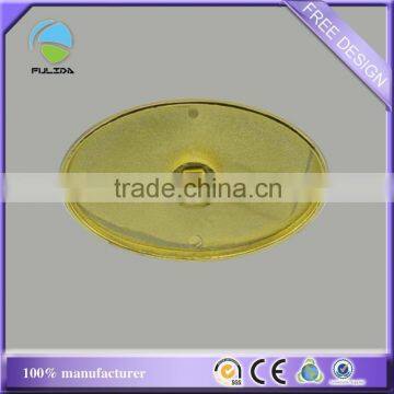 Custom Oval Shaped Gold Lapel Pins Sand-blasting Thick Screw Souvenir Badge photo-4