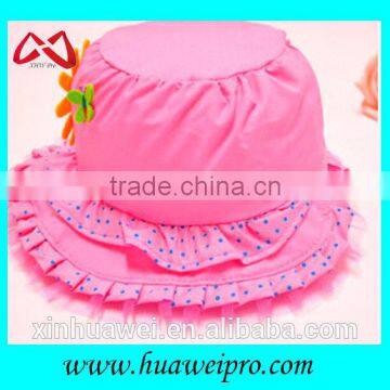 Fashion Children Short Brim Flat Top Sun Protect Bucket Hat