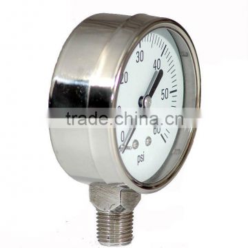 All stainless steel mbar low capsule pressure gauge manufacturer