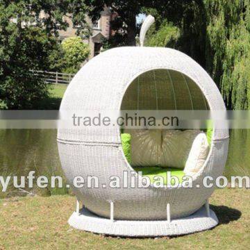 poly rattan round sofa lounge