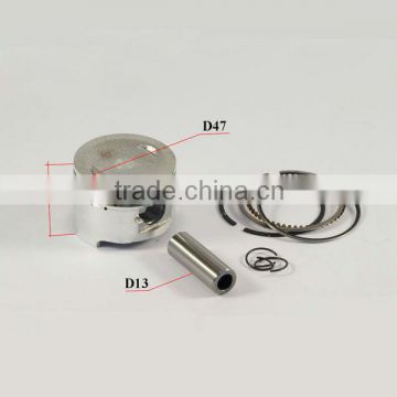 Piston/pin D13mm/clips set for scooter 50cc GY6 D47mm