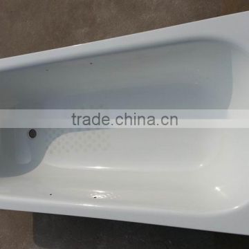 steel enamel bathtub with handle holes and fired antislip 150x70x36cm