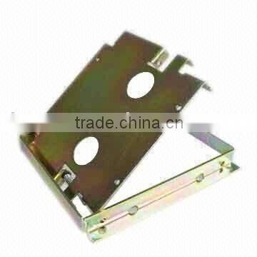 Assembled Metal fabrication parts with yellow zinc plating