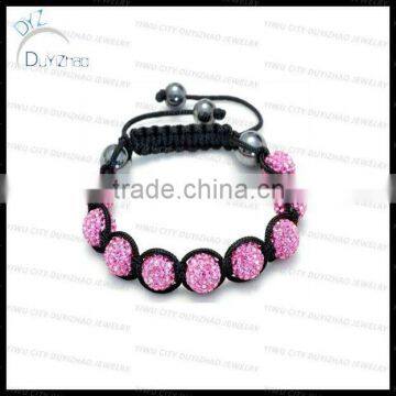 Fashion clay bead custom shamballa bracelet