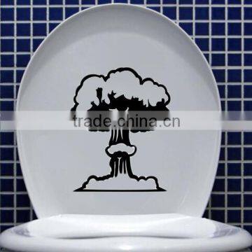 Best Price Fashion NEW Toilet Seat Wall Sticker Vinyl Mushroom Cloud Wallpaper Removable Bathroom Washroom Decal Home Decoration