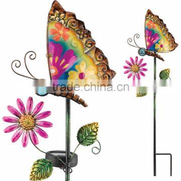 Butterfly Metal Garden Solar Stake