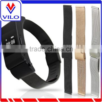 whole seller /manufacuturer / factory hot selling black color stainless material replacment band for huawei talk band B2